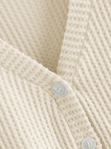 SweatyRocks Women's Long Sleeve Button Front V Neck Soft Knit Cardigan Sweaters thumbnail 3
