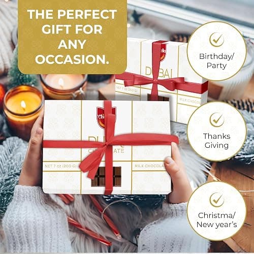 Chobella Dubai Chocolate Bar Pistachio 7oz, Premium Pistachio Dubai Chocolate Bar with Shredded Phyllo Dough, Viral Knafeh Chocolate Candy with Kataifi, Gift Box thumbnail 7