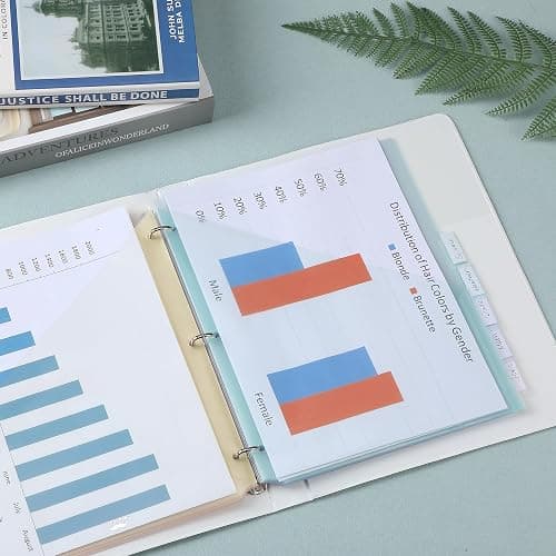 Mr. Pen- Binder Dividers with Pockets and Tabs, 8 Pack | Dividers for 3 Ring Binder with Pockets, Pocket Dividers for 3 Ring Binder with Tabs, Binder Dividers with Tabs and Pockets thumbnail 2