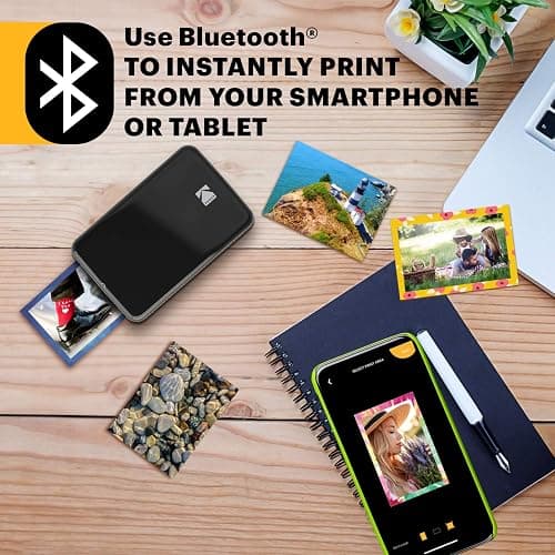 KODAK Step Instant Smartphone Photo Printer - Portable Mini Color Wireless Mobile Printer - Zink 2x3” Sticky-Back Photos - Bluetooth Compatible with iOS & Android Devices - Fun Editing App - Black thumbnail 5