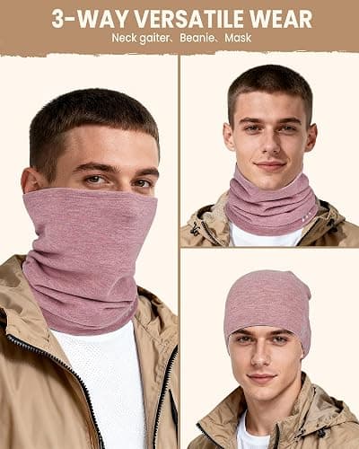 YANIKY Winter Neck Gaiter Warmer, Soft Modal-Wool Fleece Face Cover, Windproof Face Mask for Men Women thumbnail 7
