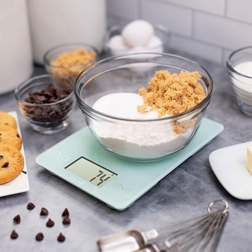 Escali Arti Classic Digital Coffee Scale Espresso Scale and Countertop Food Scale, 15-Pound Capacity, Teal thumbnail 2