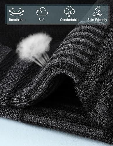 Airacker Athletic Socks Sport Running Calf Socks Performance Cushioned Breathable Crew Socks for Men Women(6 Pairs) thumbnail 6