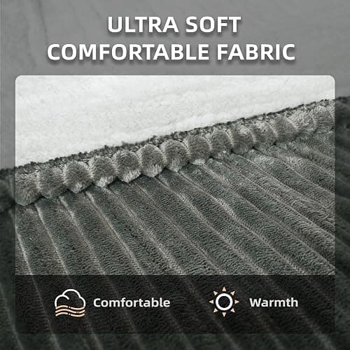 JET'S HOME Heated Blanket 50"x60" - ETL Certified Flannel Electric Blanket Throw Machine Washable Heating Blanket with 9 Heating Levels 10 Hours Adjustable Auto-Off (Olive Grey) thumbnail 3