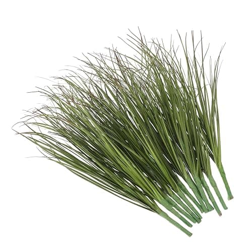 TOPPERFUN 12 Pcs Artificial Grass, 11.79in Fake Grass Artificial Shrub Plants, Tall Plants Greenery Stems Weed for Room Indoor Home, Patio, Vase, Restaurant Decoration - Image 1