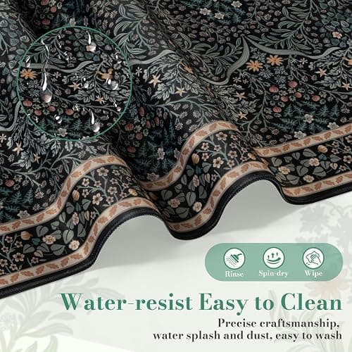 iCasso Desk Cover Mat, Office Mouse Pad, Desk Protector Mat, Extra Large Matt for Desktop,Anti-Slip XXL Big Mousepad with Stitched Edges for Computer Keyboard Retro Black thumbnail 5