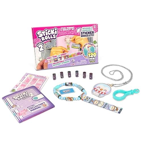 Sky Castle Sticki Rolls Pendant Pack | 120 Exclusive Wearable Shareable Stickers with Toy Pendant and Bracelet | Collect and Share | Ages 5 and Up | Series 2 - Chillin Charlie - Image 1