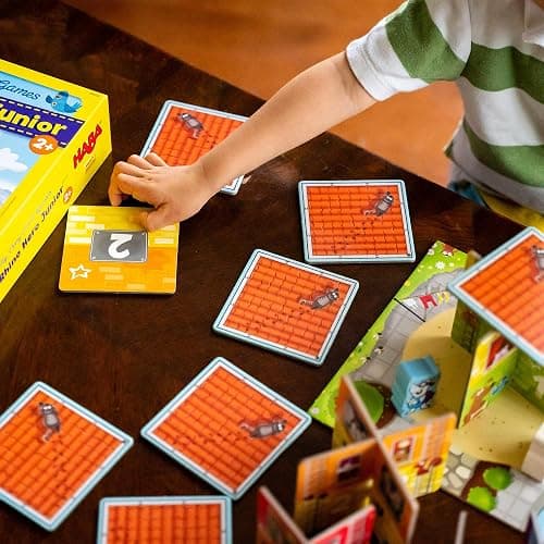 HABA 306193 My Very First Games – Rhino Hero Junior - A Cooperative matching and stacking game for ages 2+ (Made in Germany) thumbnail 2