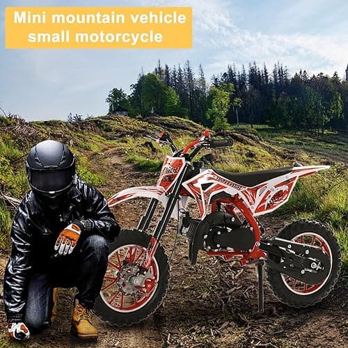 Shulemin 50CC Kids Dirt Bike, 2-Stroke Dirt Bike for Kids,Gas Power Motocross, Off Road Mini Motorcycle, Gas Bike Load 330Lbs thumbnail 4