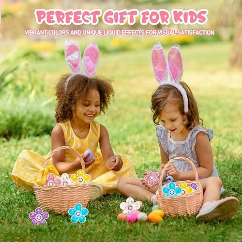FIGROL 5 Pack Glitter Fidget Spinners Stocking Stuffers. Sensory Fidget Toys for Stress Relief, for Kids, Teens, Boys & Girls thumbnail 6