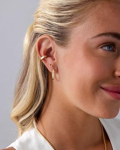 PAVOI 14K Gold Plated 925 Sterling Silver Posts Mini Stud Flat Back Earrings for Women | Helix Cartilage Piercing Jewelry | Dainty Pearl Star Cluster Cubic Zirconia Lotus Climber Screw Backs thumbnail 4