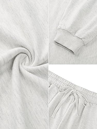 MEROKEETY Women's 2025 Fall Oversized Batwing Sleeve Lounge Sets Casual Top and Shorts 2 Piece Outfits Sweatsuit thumbnail 7