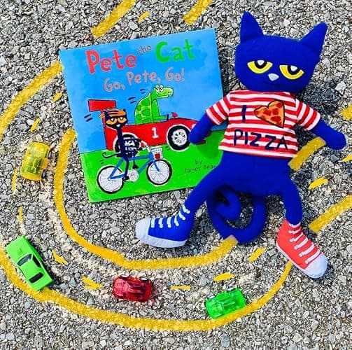 MerryMakers Pete The Cat Pizza Party Soft Plush Blue Cat Stuffed Animal Toy, 14.5-Inch, from James Dean's Pete The Cat Book Series, Multi (1868) thumbnail 2