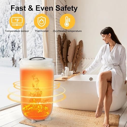 Landeagle Towel Warmers, Hot Towel Warmers for Bathroom with Aroma Tray, 35L Luxury Towel Warmer Bucket with Auto Shut Off, Built-in Timer for 15-60 Minutes, Fit for Towels, Bathrobes, Blankets(35L) thumbnail 5