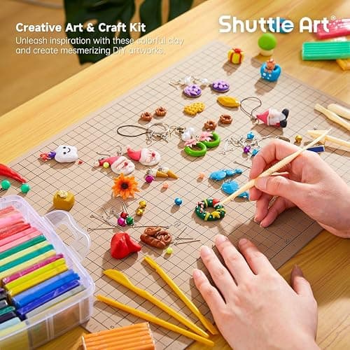 Shuttle Art 82 Colors Polymer Clay Kit, Oven Bake Clay for Kids, 19 Sculpting Tools, 16 Accessories, Non-Toxic, Non-Sticky DIY Crafts for Kids Adults thumbnail 2