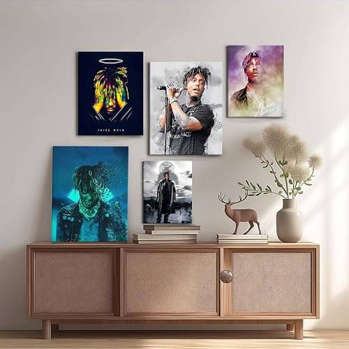 Juice WRLD Canvas Wall Art Decor - Colorful Pop Art Rapper Portrait with Halo, Music-Inspired Artwork for Bedroom, Living Room or Music Studio Wall Decoration 8X10 inch thumbnail 6