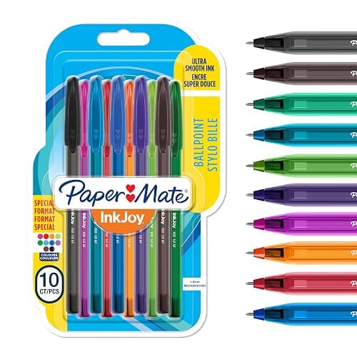Paper Mate InkJoy 100ST Ballpoint Pens | Medium Point (1.0mm) | Fun Colours | 10 Count - Image 1