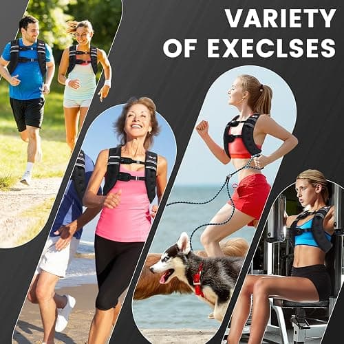 TB3C Weighted Vest Woman - 5lb/6lb/8lb/12lb/16lb/20lb/25lb/30lb Womens Weight Vest for Walking, Strength Training Weight Vests for Men, Reflective Stripe Fitness Vest for Workout Running Jogging thumbnail 6