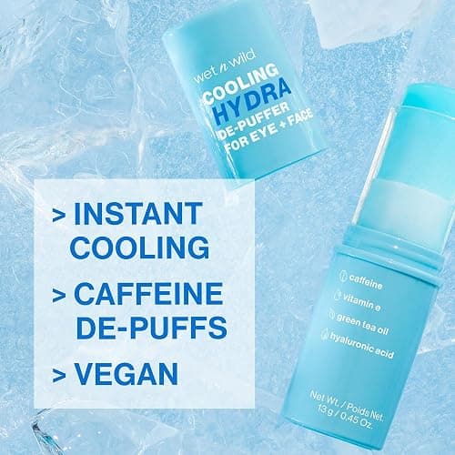 wet n wild Cooling Hydra De-Puffer, Soothing Face Makeup Primer Stick with Vitamin E & Caffeine, Instant Skin Refreshments for All Skin Types and Complexions, Vegan & Cruelty-Free thumbnail 3