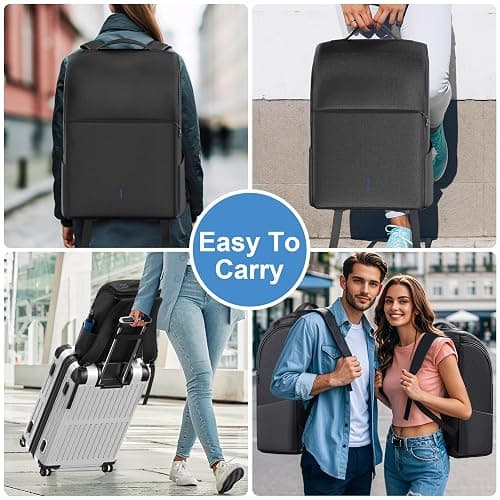 Rysker PS5/ Slim/ Pro Console Backpack, PS5 Travel Bag with Full Protection, Large Capacity PS5 Carry Bag, PS Portal, Laptop, Game Card, PlayStation 5 Backpack with 3 Cable Pockets- Black thumbnail 6