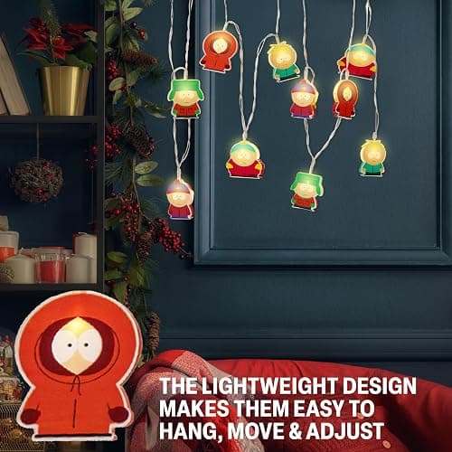 South Park LED String Lights 10 pcs, Funny Fairy Lights 1.65m, Indoor Bedroom Decor Accessories thumbnail 5