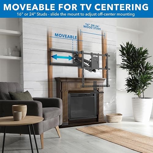Mount-It! Fireplace Mantel TV Wall Mount, Above Fireplace Pull Down Mantle Mount thumbnail 8