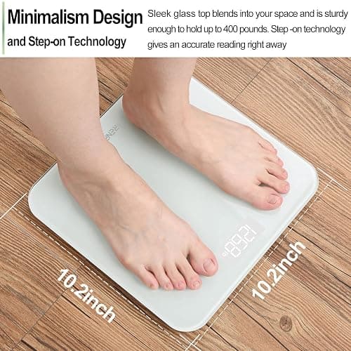 RENPHO Digital Bathroom Scales Weighing Scale with High Precision Sensors Body Weight Scale (Stone/lb/kg) - White, Core 1S thumbnail 6