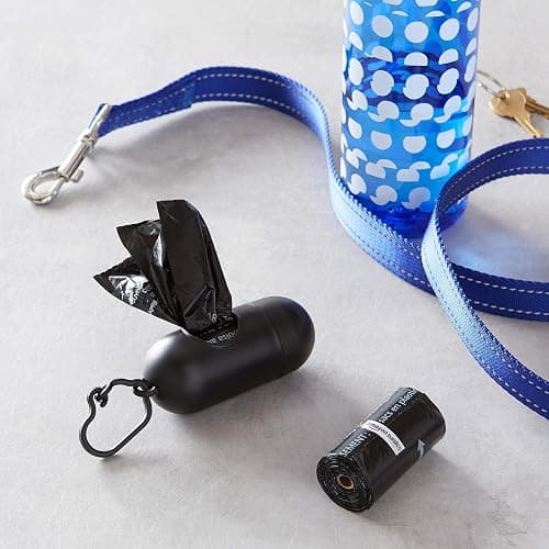 Amazon Basics Dog Poop Leak Proof Bags with Dispenser and Leash Clip, Unscented, 13" x 9" Large Size, 300 Count thumbnail 2