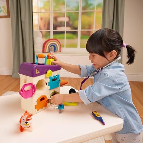 B. toys - Toy Vet Set For Toddlers, Kids - Pet Care Set - Pretend Play Set - Vet Clinic, Tools, Plush Toys - 2 years + - Pet Vet thumbnail 2
