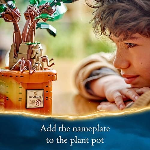 LEGO Harry Potter Mandrake Figure & Pot Plant Toy, Harry Potter Collectible Gift Idea for Kids, Magical Creature Playset for Room décor, Harry Potter Toy for 10 Year Old Girls, Boys or Any Fan, 76433 thumbnail 2