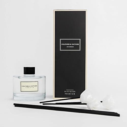 CULTURE & NATURE Reed Diffuser Set 6.7oz (200ml) Clean Cotton Scented Diffuser with Sticks Home Fragrance Reed Diffuser for Bathroom Shelf Decor thumbnail 3