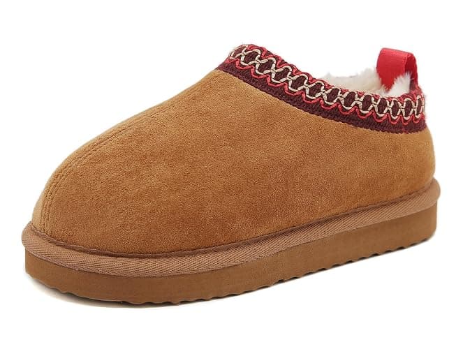 SMajong Kids Slippers Plush Warm Girls Fuzzy House Slippers Boys Platform Slipper Slip-on Shoes Winter Indoor Outdoor - Image 1