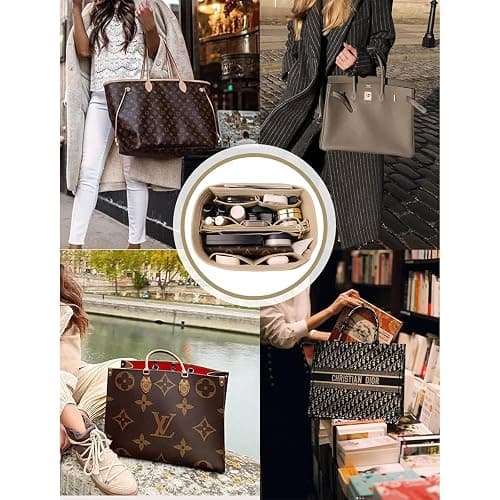 OMYSTYLE Purse Organizer Insert, Felt Tote Bag Organizer Insert with 5 Sizes, Handbag Dividers for Inside Purse, Compatible with Longchamp, Neverful, Speedy and More thumbnail 7