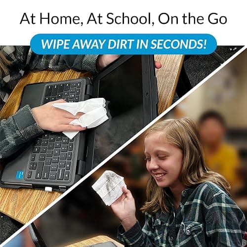 Screen Cleaner Wipes by iCloth – Individually Wrapped – Travel Size – Streak-Free (24 Large Wipes) thumbnail 5