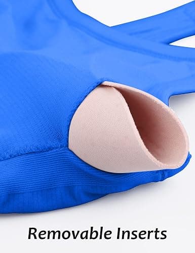 MathCat Workout Tank Tops for Women with Built in Bra, Sleeveless Gym Tops Seamless Racerback Athletic Yoga Shirts thumbnail 4