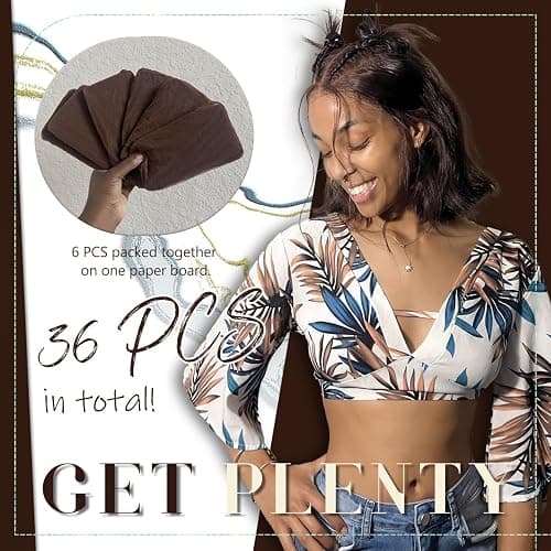 Z-CHARMMY HD Bald Caps for Lace Front Wigs, 36 Pieces Non-slip Stocking Wig Cap Bulk, Dark Brown thumbnail 7