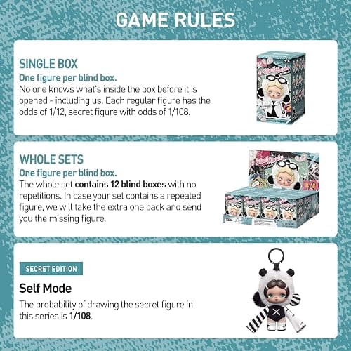 POP MART θ SKULLPANDA Off Mode Series Plush Doll Blind Box, Single Box | Keychain, Bag Charm, Accessories, Collectible Holiday Birthday Gift thumbnail 8