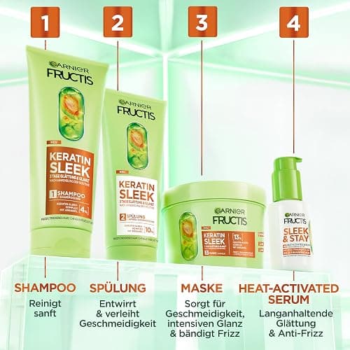 Garnier Fructis Sleek & Stay Heat-Activated Siero con alfa silana per capelli secchi e inclini al crespo, 50 ml thumbnail 8