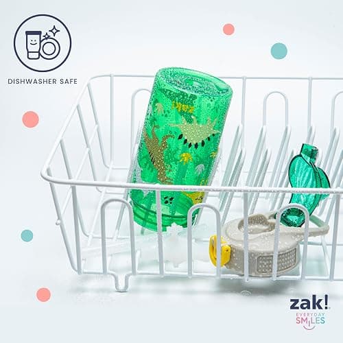 Zak Designs Disney Sage Water Bottle For School or Travel, 25oz Durable Plastic Water Bottle With Straw, Handle, and Leak-Proof, Pop-Up Spout Cover (Stitch) thumbnail 9