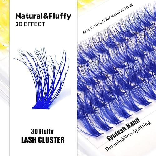 Happy Heartbeat 3D Colored Lash Clusters C Curl 312Pcs 6 Colors 10mm 12mm 14mm 16mm Mixed Faux Mink Lashes DIY Individual Lashes 40D Colorful Fluffy Eyelash Extension(40D-10-16,6 Colors-C Curl) thumbnail 2