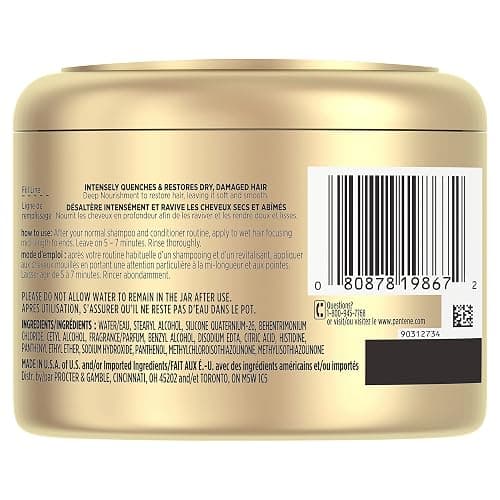 Pantene Hair Mask, Deep Conditioning Hair Mask for Dry Damaged Hair, Miracle Rescue, 190 mL Bronze,1 thumbnail 7
