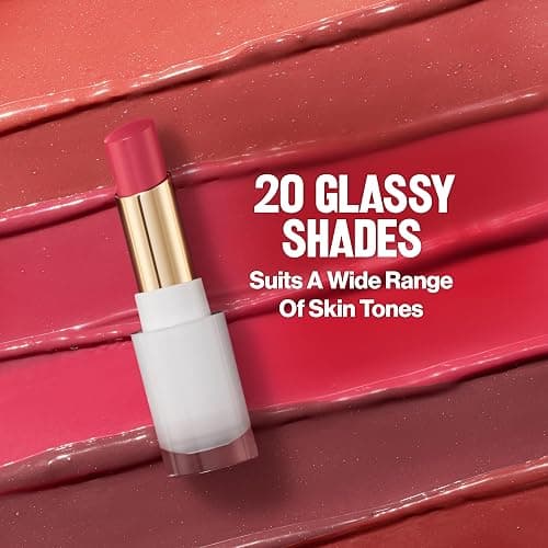REVLON Super Lustrous Glass Shine Balm, Hydrating Tinted Lip Balm with Hyaluronic Acid, Aloe & Rose Quartz, 003 Honey Shine, 0.11 oz thumbnail 7