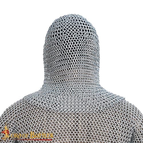 Pack of Chainmail Coif and Cotton Padded Arming Cap Protector Under Armor Chainmail Coif Ideal for LARP, Renfair thumbnail 4