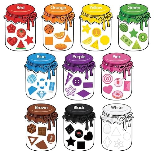 10Pcs Magnetic Color Sorting Set, 60 Cute Shape Fridge Magnets for Color Sorting Fine Motor Skills - Image 1