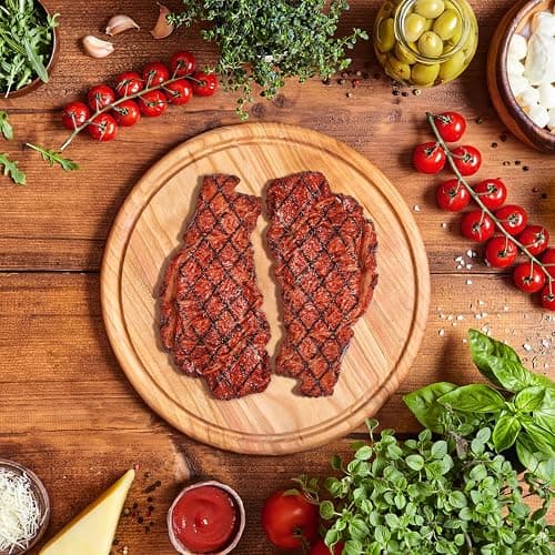 Yardwe 2Pcs Artificial Fake Steak Simulation Food Fake Cooked Roast Beef Meat Home Kitchen Decoration Market Display Photography Props (Brown) thumbnail 4