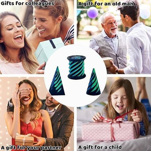 3 Packs Impossible Cone,Spiral Cone Fidget Toy Impossible Pyramid Passthrough Toy,3D Printed Spiral Cone Fidget Toy,Mini Vortex Thread Illusion Desktop Deco Souvenir Gift for Anxiety Relaxing thumbnail 4