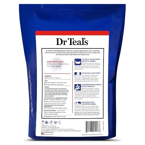 Dr Teal's Pure Epsom Salt Bulk Magnesium Sulfate USP, Fragrance Free, 19 lbs thumbnail 11