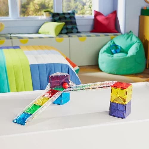 Magna-Tiles Rail Racers Rail Pack 8-Piece Magnetic Construction Set, The Original Magnetic Building Brand thumbnail 4