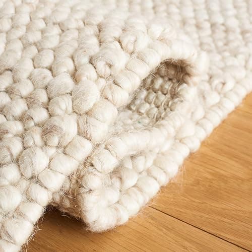 SAFAVIEH Natura Collection Runner Rug - 2'3" x 9', Beige & Ivory, Handmade Wool Blend, Textured Design, Ideal for Living Room, Bedroom, Dining Space (NAT425B) thumbnail 7
