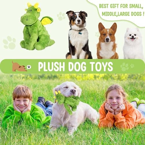 Letsmeet Squeaky Dog Toys Plush Dog Toy with Crinkle Paper Stuffed Durable Dog Chew Toys for Small Middle and Large Dogs thumbnail 6
